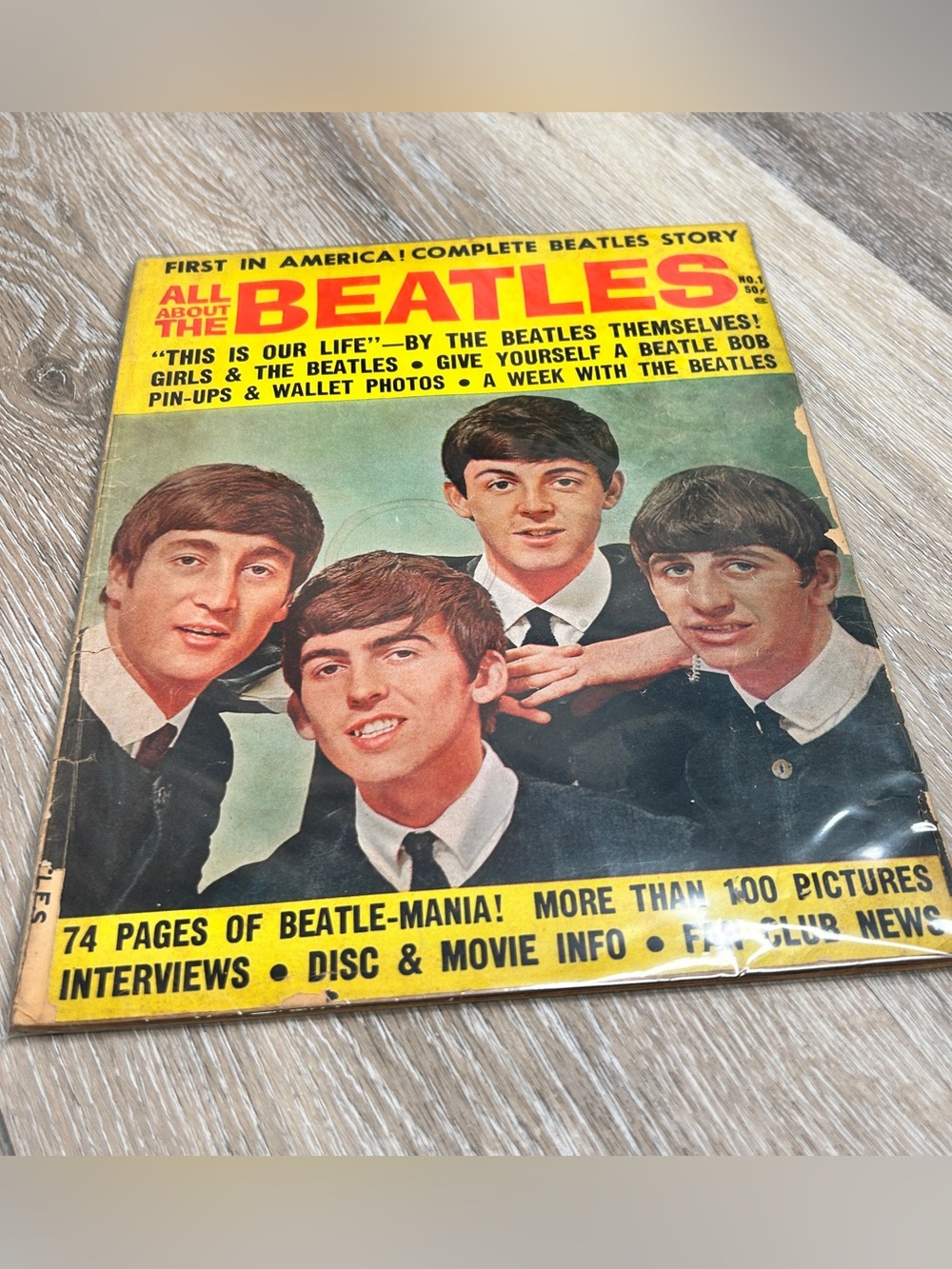 Vintage 1964 All About The Beatles Magazine No.1 — First U.S. Edition • Rare
